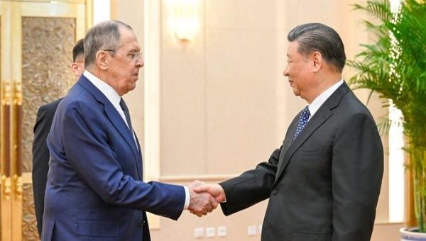 Serguei Lavrov and Xi Jimping, April 9, 2024