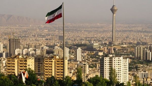 An Iranian flag.