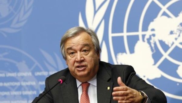 UN Secretary Antonio Guterres. 