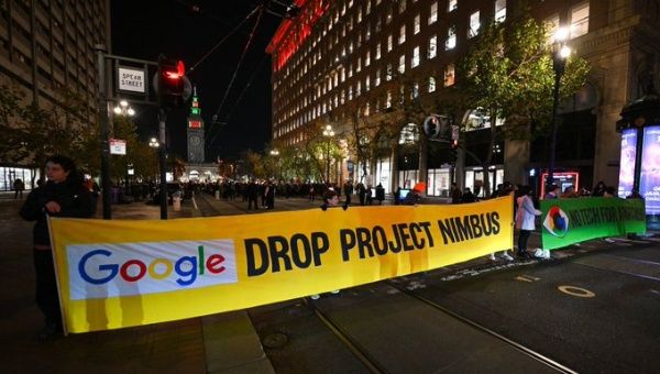 Protests against Google and Israel´s Nimbus Project 