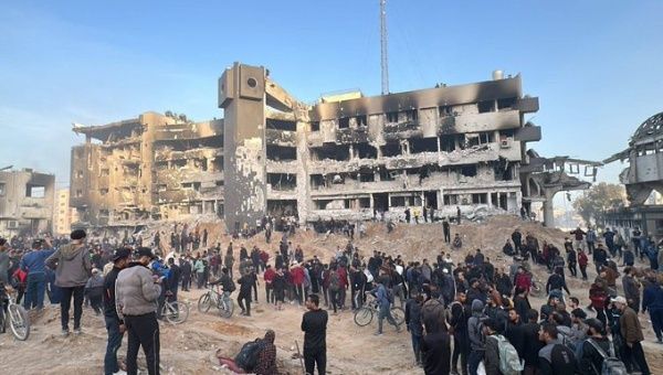 Destroyed Al-Shifa medical center, April 15, 2024