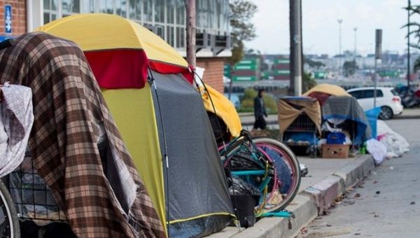 People living on the streets of Los Angeles, U.S., April 2024.