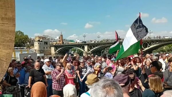 Pro-Palestine rally in Andalucia, Spain, April 21, 2024.