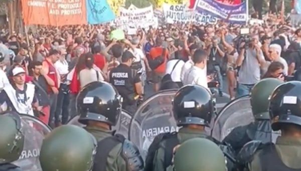 Argentine protest against President Javier Milei's policies, April 2024. 