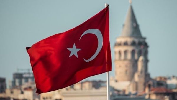 The flag of Türkiye.