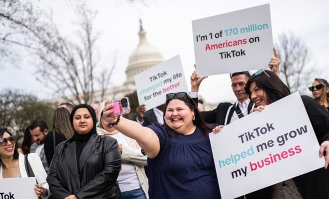File photo of a pro-TikTok rally in Washington DC, U.S.
