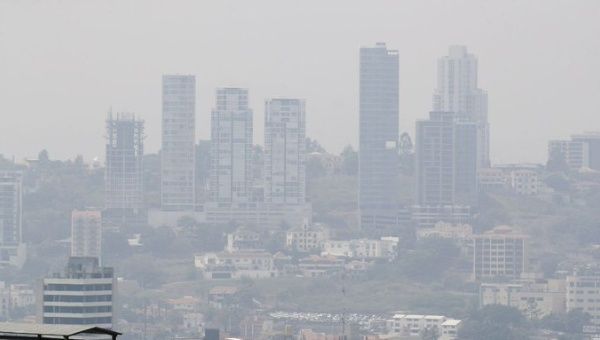 City of tegucigalpa covered by the Smoke, May 2024
