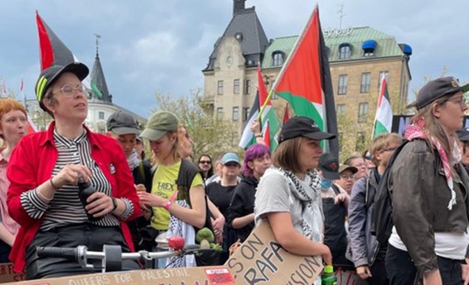 Pro-Palestine rally in Malmö, Sweden, May 9, 2024.