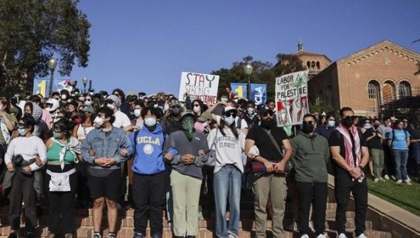 Pro-Palestine rally in UCLA, U.S., 2024.