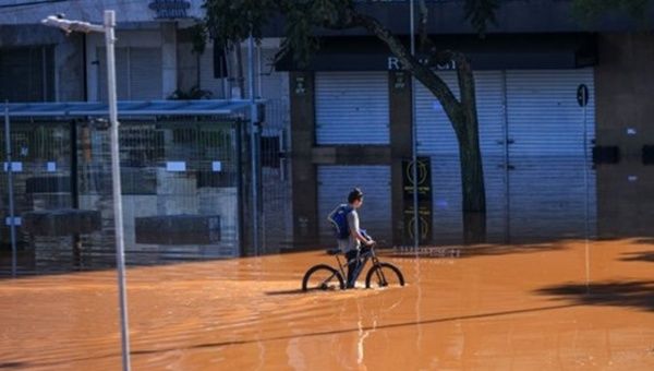 A flooded Brazilian city, May 13, 2024.