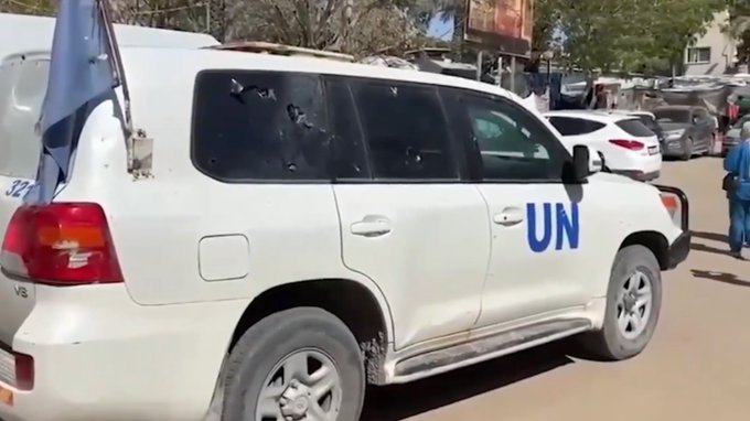 UN Vehicle in Gaza Strip, May 2024