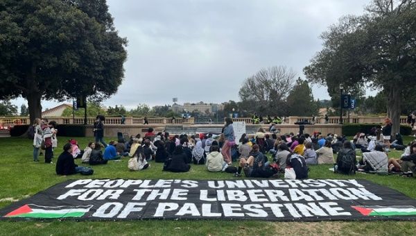 A gathering for Nakba Day in the UC campus, California, U.S., May 15, 2024. 