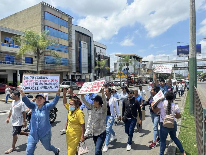 Representatives of Ecuadorian Autonomous Governments in protests over payments not received from the state, May 2024