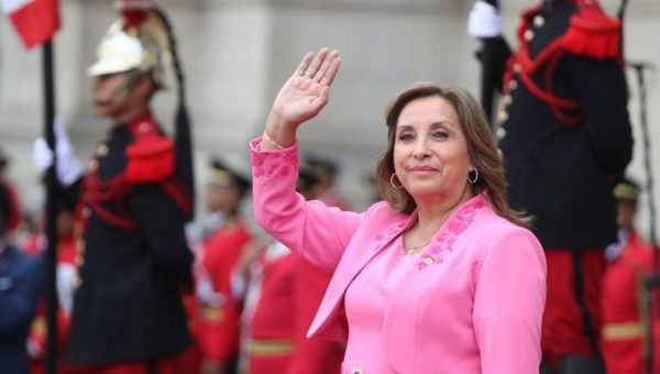 Dina Boluarte, non-elected president of Peru since December 22, 2022.