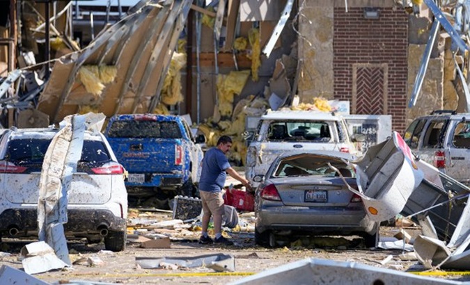Destruction caused by storms and tornadoes, U.S., May, 2024.