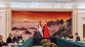 Chinese deleations in meeting with their counterpart of syria, May 29, 2024