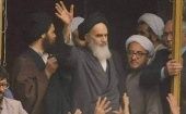 Imam Khomeini (C).