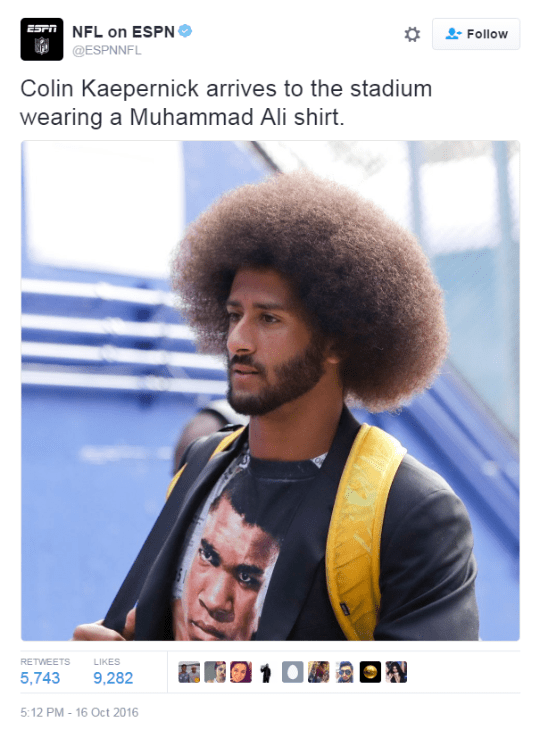 Colin Kaepernick Wears Fidel Castro T-Shirt at Press Conference